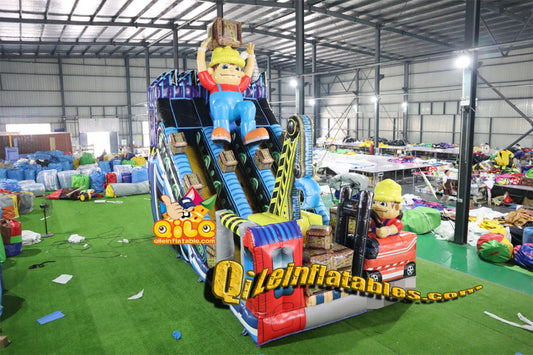 qile-7049  inflatable dry slide Treasure Digging slide