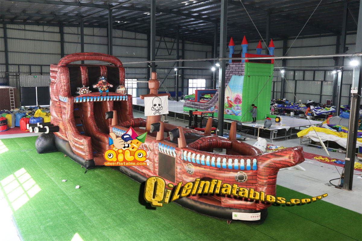 qile-8004 qile  inflatable obstacle Pirate Ship  obstacle