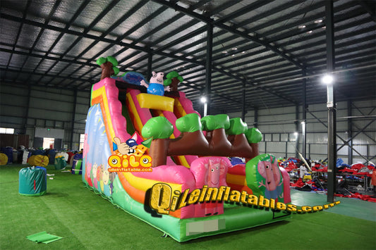 qile-7052   inflatable dry slide Page's Family slide