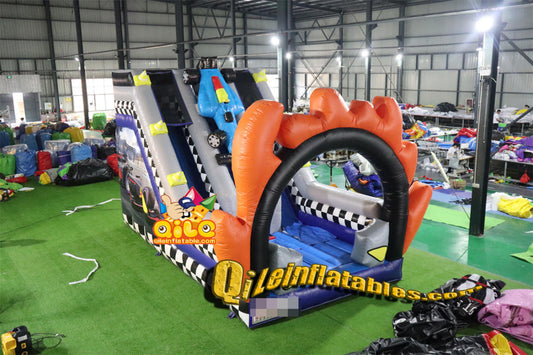 qile-7059   inflatable dry slide Racing slide