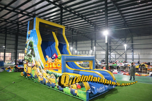 qile-7072  inflatable dry slide Minions slide