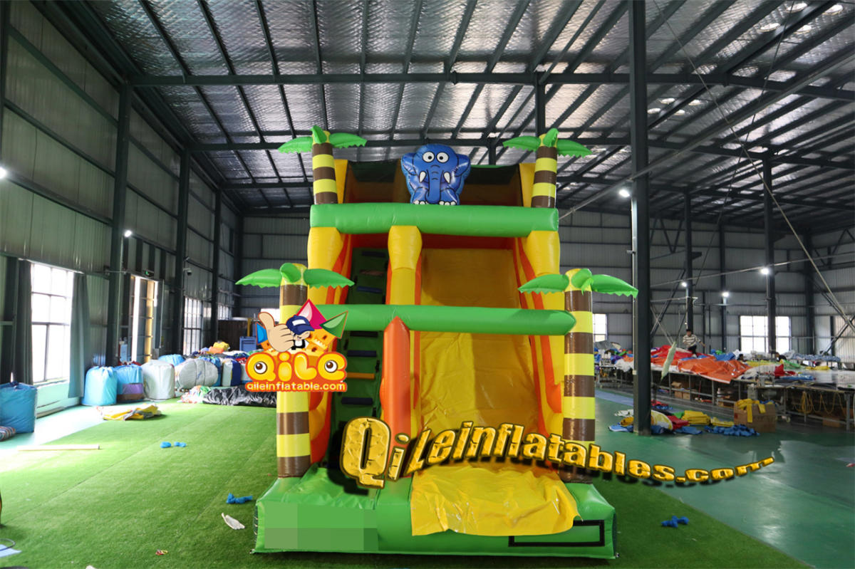 qile-7076 inflatable dry slide Animals Forest slide