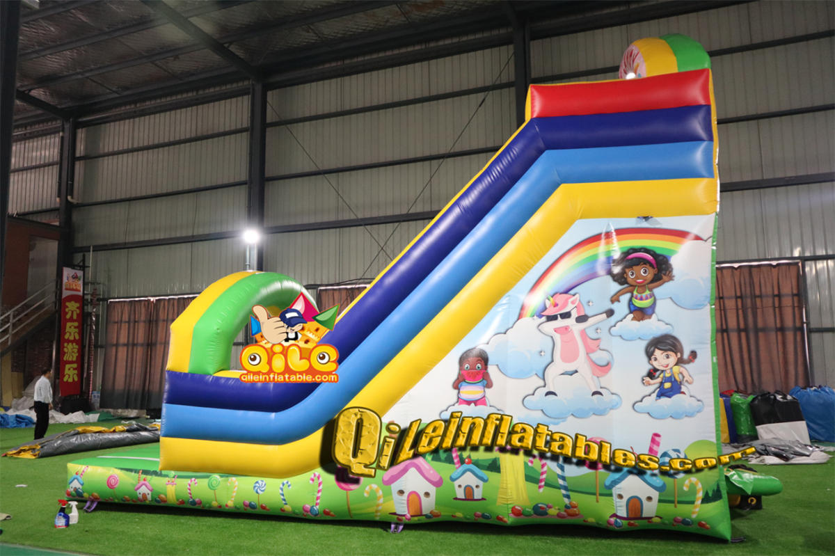 qile-7096  inflatable dry slide