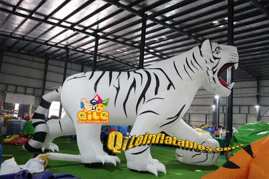 qile-4004 inflatable cartoon white Tiger（