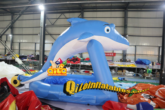 qile-4017 inflatable cartoon Dolphin foam machine spray water spray foam