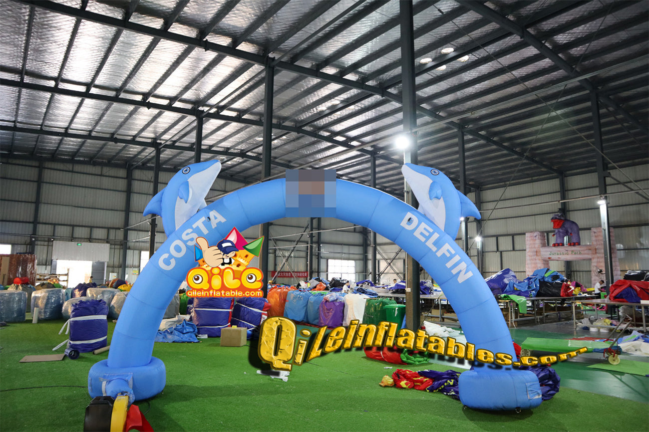 qile-4011 inflatable arch Dolphin Shape