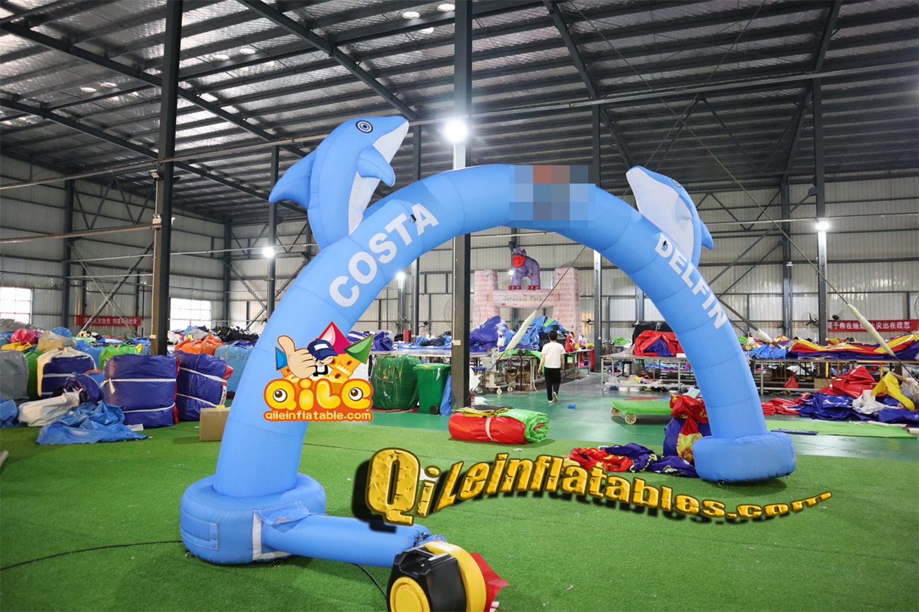 qile-4011 inflatable arch Dolphin Shape