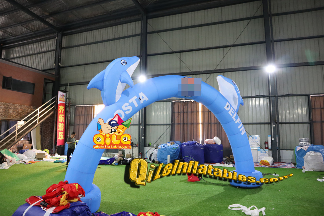 qile-4011 inflatable arch Dolphin Shape