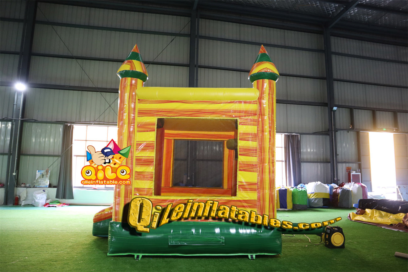 qile-1013 Yellow green water ripple pattern Jumping castle from qile