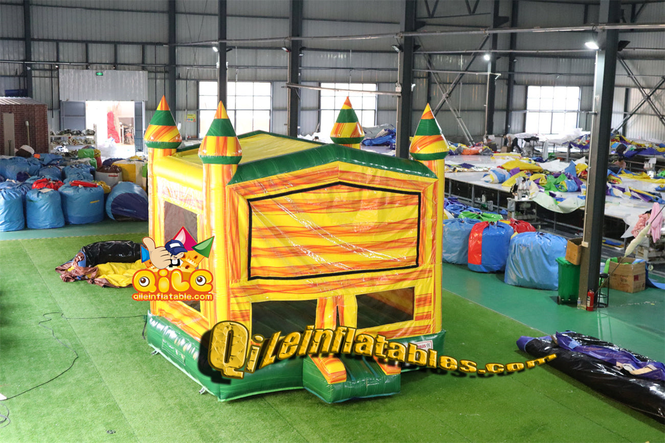 qile-1013 Yellow green water ripple pattern Jumping castle from qile