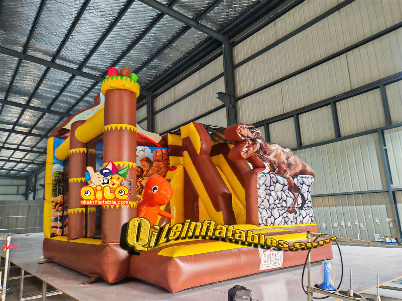 qile-2015  inflatable  castle dinosaur combo  for sales