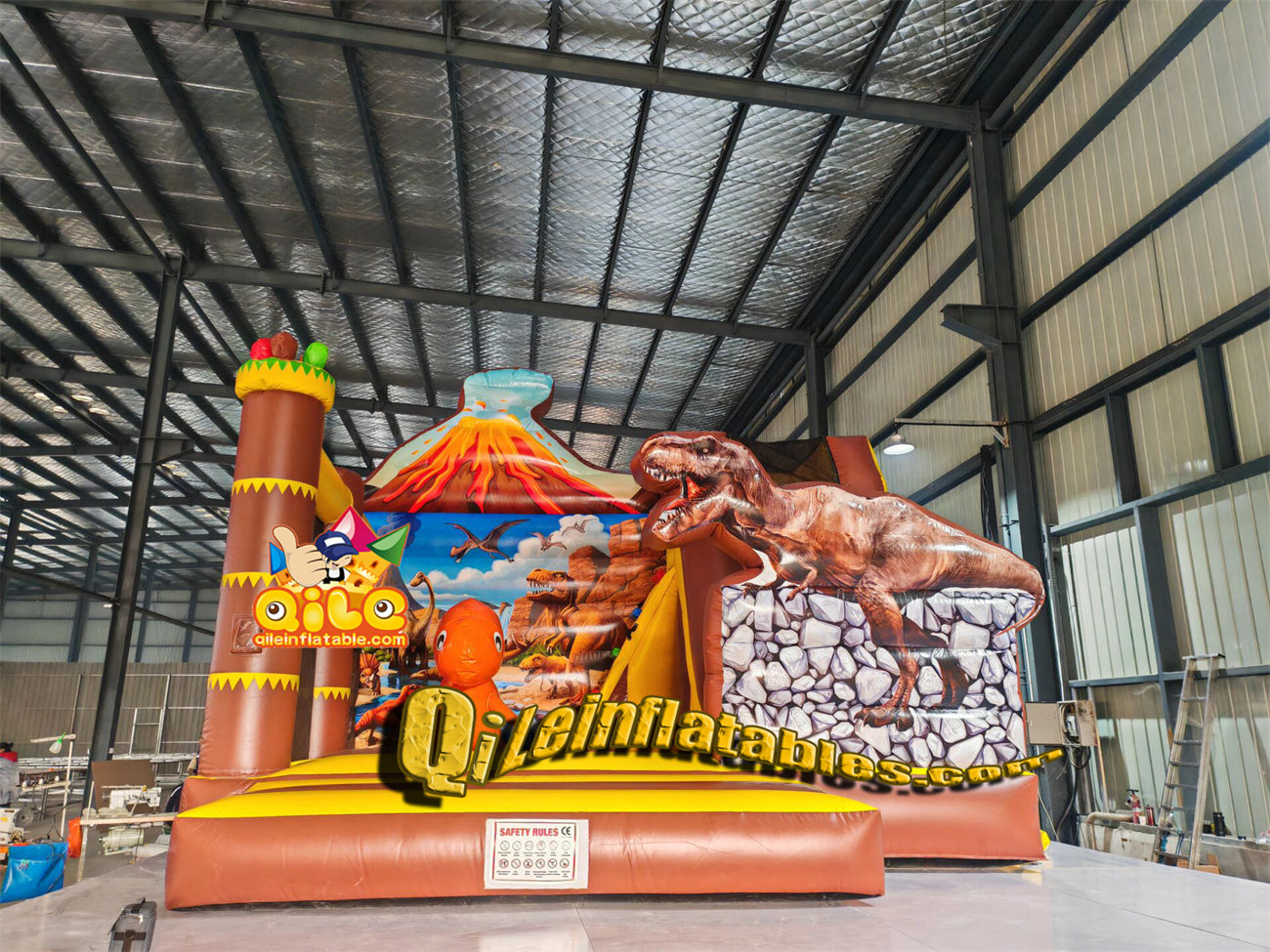 qile-2015  inflatable  castle dinosaur combo  for sales