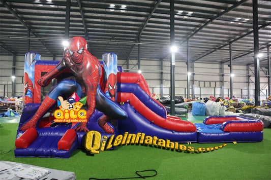 qile-2022   inflatable  castle  Spider-Man combo  for sales